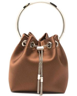 Jimmy Choo Bon Bon Leather Bucket Bag - Brown