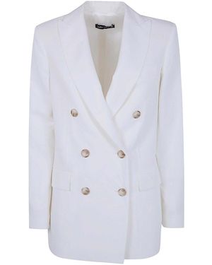 DR. HOPE Double Breasted Blazer Jacket - White
