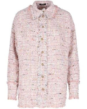 Balmain Tweed Shirt - Pink