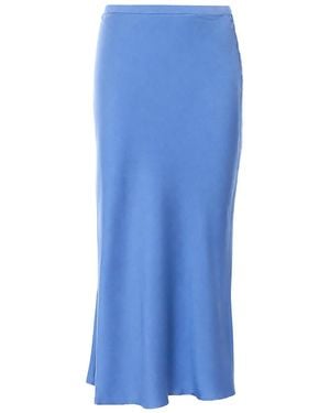 Anine Bing Bar Silk Skirt - Blue