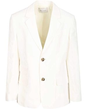 Ami Paris Single-Breasted Jacket - Natural
