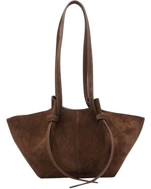 Yuzefi Suede Mochi Shoulder Bag - Brown