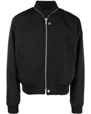 Jil Sander Zip Bomber Jacket - Black