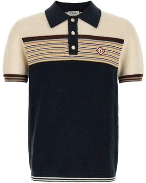 CASABLANCA Caf Culture Cotton Polo Shirt - Black