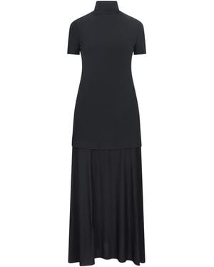 Jil Sander Layered Midi Dress - Black