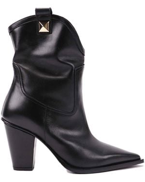 Albano Leather Boots - Black