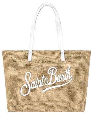MC2 Saint Barth Raffia City Shoulder Bag - White