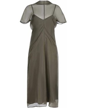 FEDERICA TOSI Dress Made Of Organza - Green