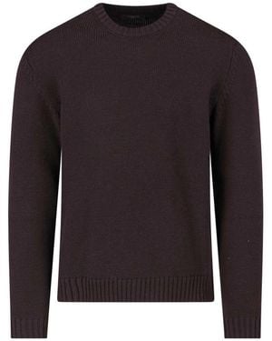 Zanone Virgin Wool Sweater - Black