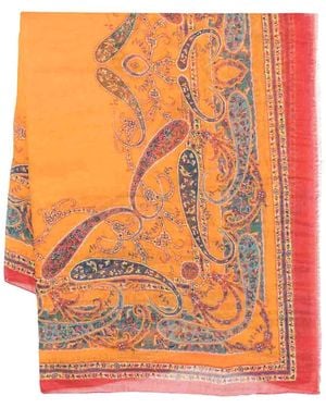 Etro Printed Scarf - Orange
