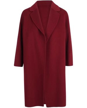 Max Mara Arona Double Wool Short Coat - Red