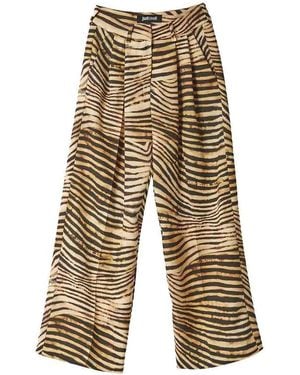 Just Cavalli Pantalone Completo Cady Animalier - White