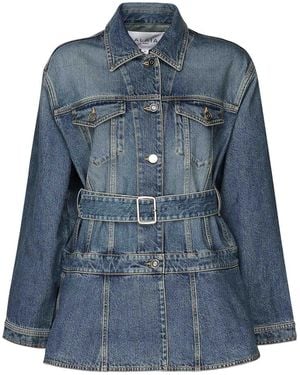 Alaïa Denim Jacket With Baschina - Blue