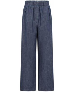 Jil Sander Wide Leg Elasticated Pant - Blue