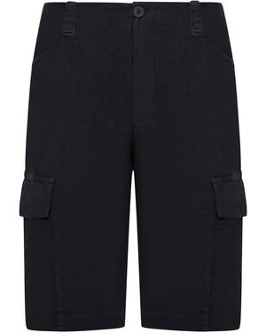 Transit Linen Cargo Bermuda Shorts - Blue