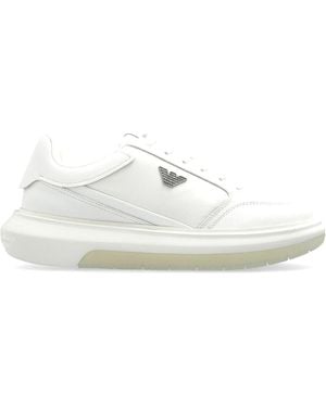 Emporio Armani Logo Trainers - White