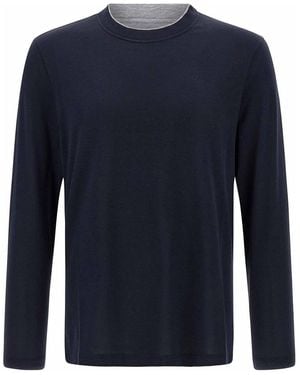 Brunello Cucinelli Multi Layer T-Shirt - Blue
