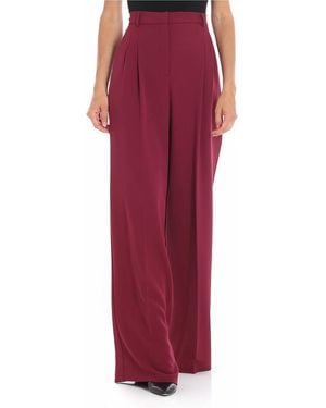 Vivetta Giorgione Burgundy Palazzo Trousers - Red