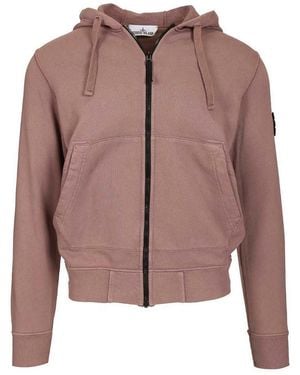 Stone Island Organic Cotton Hoodie - Brown