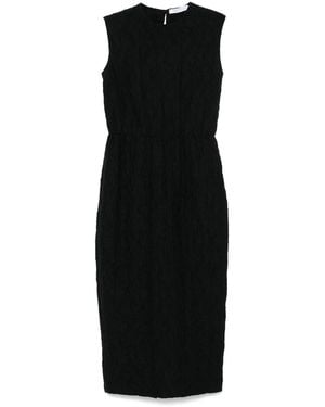 Harris Wharf London Cotton Long Dress - Black