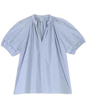 Paul Smith Top Righe Rich Cotton - Blue