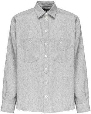 Dolce & Gabbana Faded Linen Shirt - Gray