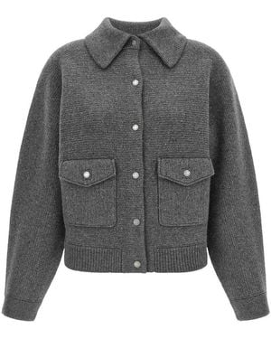 Guest In Residence Felt Bomber Jacket - Gray