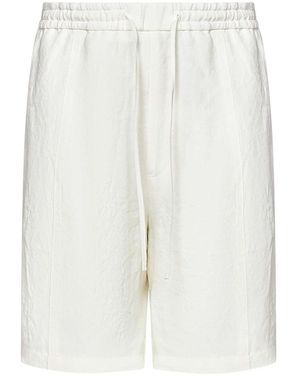 Emporio Armani Linen Shorts - White