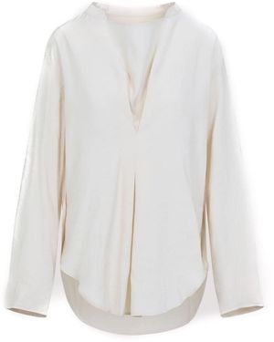 Studio Nicholson Pampa Draped Neck Top - White