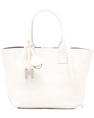 Hogan Mini Leather Tote Bag - White