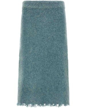 Jil Sander Wool Knit Skirt - Blue
