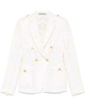 Tagliatore Wool Double-Breasted Jacket - White