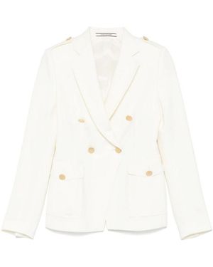 Tagliatore Wool Double-Breasted Jacket - White