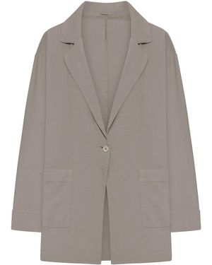 Transit Single-Breasted Blazer - Gray