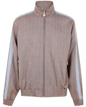 Drole de Monsieur La Trackjacket Chevron Jacket - Brown