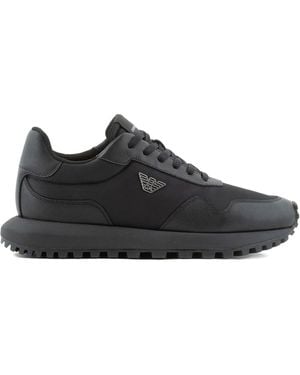Emporio Armani Logo Sneakers - Black