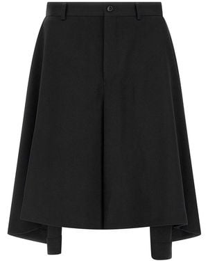 Comme Des Garcons Hommes Plus Extra Loose Leg Bermuda Shorts - Black