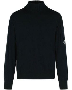 C.P. Company Virgin Wool Blend Turtleneck Jumper - Black