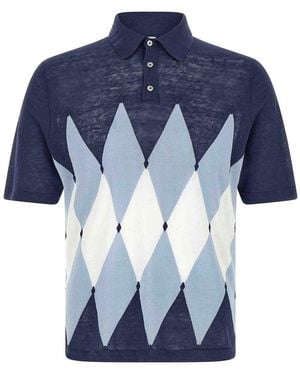 Ballantyne Polo Argyle - Blue
