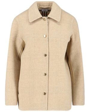 Burberry Virgin Wool Jacket - Natural