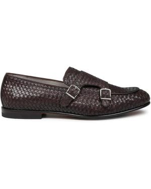 MILLE 885 Woven Leather Moccasin - Brown