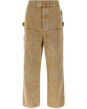 Moschino Cotton Drill Trousers - Natural