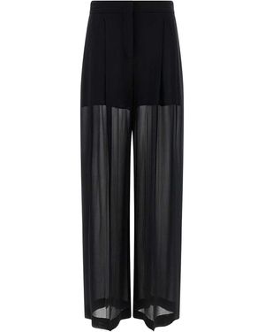 Alberta Ferretti Silk Trousers - Black