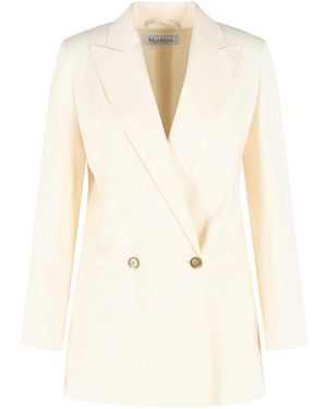 Max Mara Bikini Ivory Virgin Wool Blazer - Natural