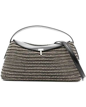 TOTEME T-Lock Leather Top Handle Bag - Black