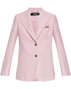 Versace Crêpe Tweed Blazer - Pink