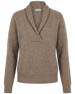 Brunello Cucinelli Cashmere Sweater - Gray