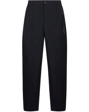 Marni Embroidered Pocket Wool Pants - Blue