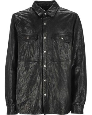 Rick Owens Leather Jacket - Black