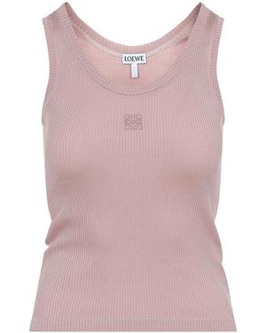 Tシャツ・カットソー LOEWE Grey Silk Tank Top Loewe Grey silk tank top with Anagram logo | TheDoubleF